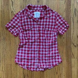 H&M Fitted short sleeve button down shirt Size 10